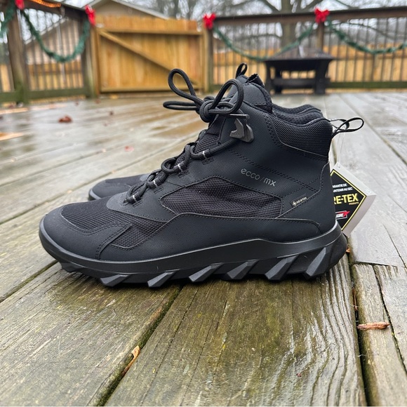 Brand new men’s black ECCO Men's Mx Mid Gore-tex Ankle Boot - Picture 1 of 5